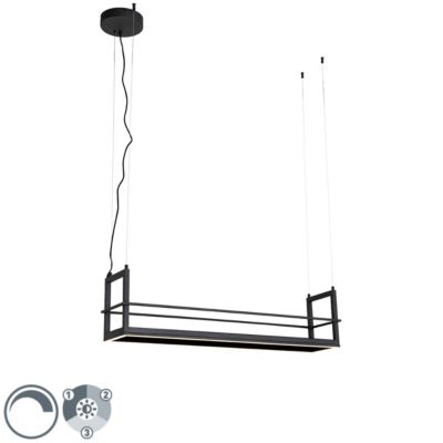 Suspension noire avec étagère avec LED à intensité variable 3 niveaux - Cage Rack