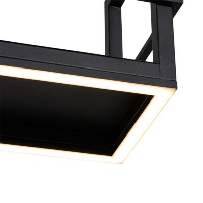 Suspension noire avec étagère avec LED à intensité variable 3 niveaux - Cage Rack