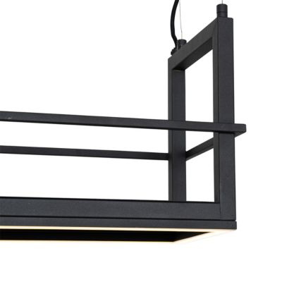 Suspension noire avec étagère avec LED à intensité variable 3 niveaux - Cage Rack