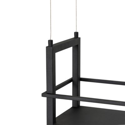 Suspension noire avec étagère avec LED à intensité variable 3 niveaux - Cage Rack