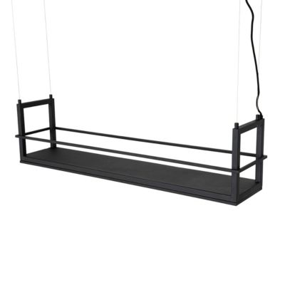 Suspension noire avec étagère avec LED à intensité variable 3 niveaux - Cage Rack