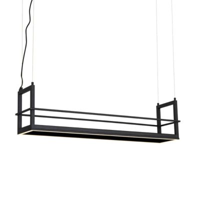 Suspension noire avec étagère avec LED à intensité variable 3 niveaux - Cage Rack