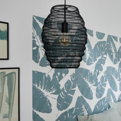 Suspension Pepaluminium GoodHome noir IP20 E27