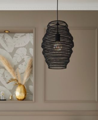 Suspension Pepaluminium GoodHome noir IP20 E27