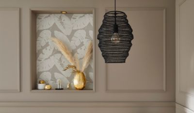 Suspension Pepaluminium GoodHome noir IP20 E27