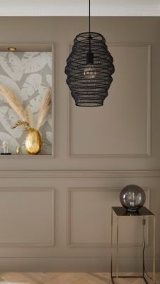 Suspension Pepaluminium GoodHome noir IP20 E27