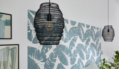 Suspension Pepaluminium GoodHome noir IP20 E27