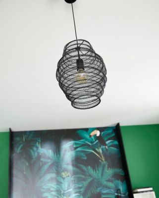 Suspension Pepaluminium GoodHome noir IP20 E27
