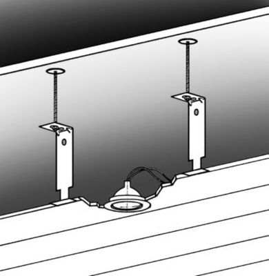 Suspension pour lambris PVC vendue par 10 Grosfillex métallique longueur 150 mm