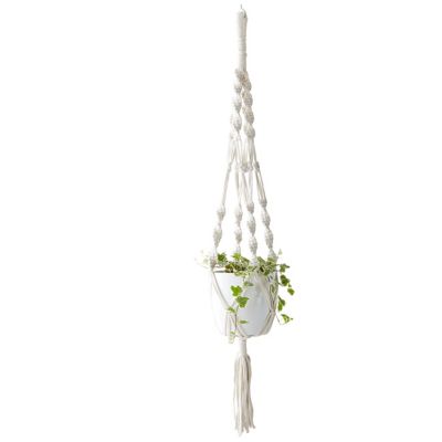 Suspension pour pot de fleurs en macramé Blanc cassé GoodHome