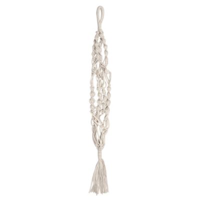 Suspension pour pot de fleurs en macramé Blanc cassé GoodHome