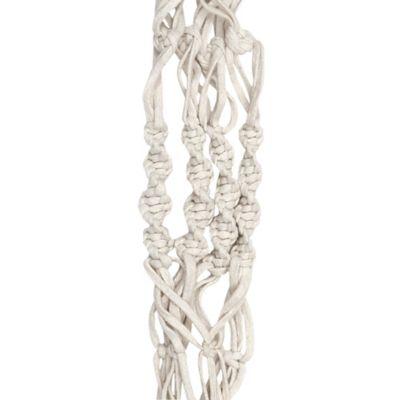 Suspension pour pot de fleurs en macramé Blanc cassé GoodHome