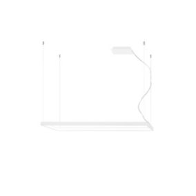 Suspension rectangle en aluminium blanc 130 x 150 cm