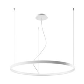 Suspension rond en métal blanc 110 x 150 cm