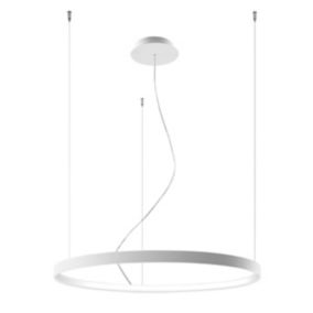 Suspension rond en métal blanc 78 x 150 cm