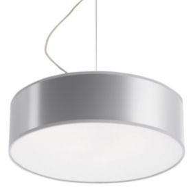 Suspension rond en PVC gris 35 x 111 cm