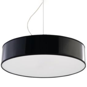 Suspension rond en PVC noir 45 x 111 cm