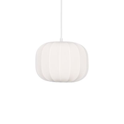 Suspension ronde Auriane tissu blanc E27 ⌀25 x H.88 cm Lussiol