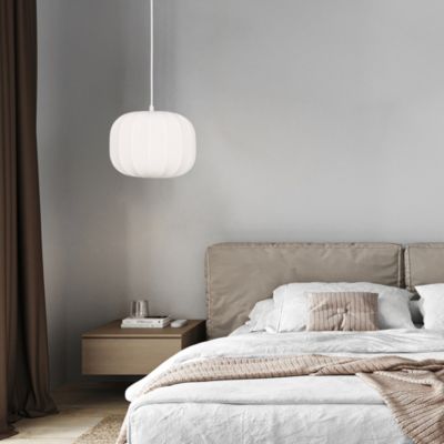 LUSSIOL Luminaire Maria, suspension céramique, 60 W, grège, ø 27 x H 18 cm - 250401