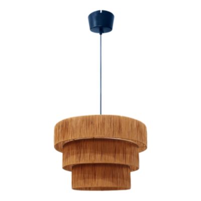 Suspension ronde en raphia Bellflower H.146cm E27 42W GoodHome