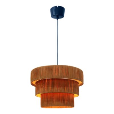 Suspension ronde en raphia Bellflower H.146cm E27 42W GoodHome