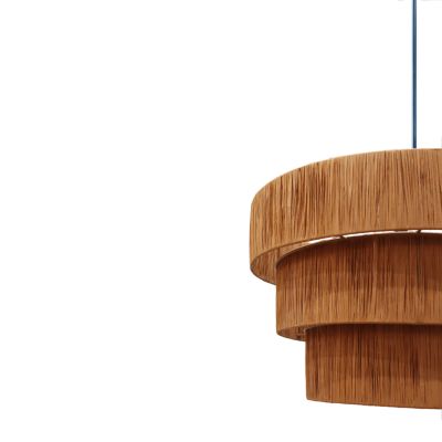 Suspension ronde en raphia Bellflower H.146cm E27 42W GoodHome