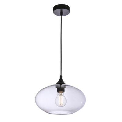 Suspension ronde Irina verre fumé IP20 E27 10W Ø.26 x H.94 cm Lussiol