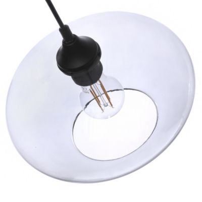 Suspension ronde Irina verre fumé IP20 E27 10W Ø.26 x H.94 cm Lussiol