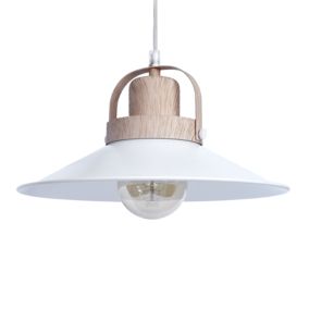 Suspension ronde Mirano métal blanc Ø30 x H.116 cm E27 IP20 40W Seynave