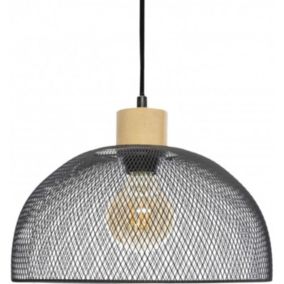 Suspension "Sam" noir métal Diamètre 30 cm d'Atmosphera