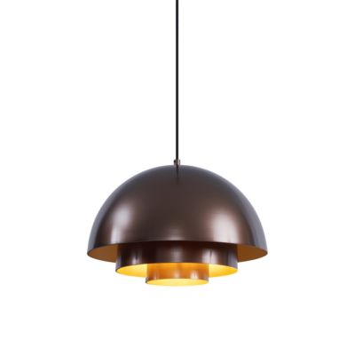 Suspension scandinave bronze foncé avec intérieur doré - Loes