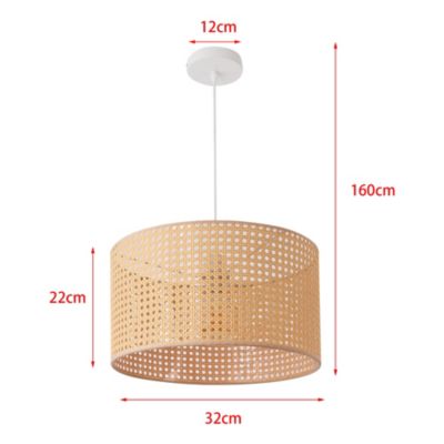 Suspension Shrewsbury E27 160 x 32 cm noir beige lux.pro