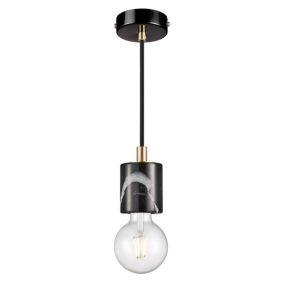 Suspension SIV, Marbre, Couleur Noir, E27, H.10, IP20 / NORDLUX Intérieur