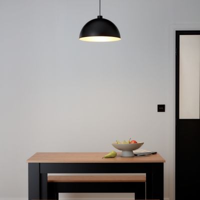 Suspension Songor GoodHome noir 38cm IP20 E27