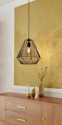 Suspension Stype E27 40W IP20 L.110 x 32,9 cm noir