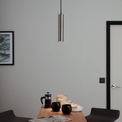 Suspension Suartone LED intégrée argent