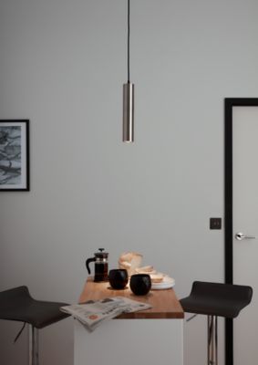 Suspension Suartone LED intégrée argent