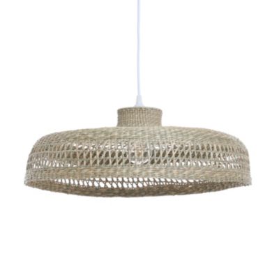 LUSSIOL Sospensione A Tamburo In Tessuto Adèle - Beige, 35x20 Cm, Per Lampadina E27 - 3