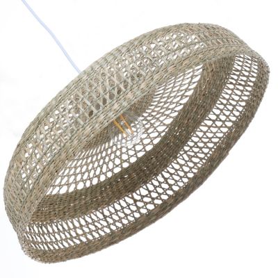 Lampadario a sospensione moderno in tessuto lino naturale GL1713
