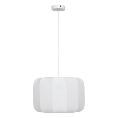 Suspension Tobie coton blanc D37cm - Atmosphera