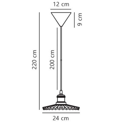 Suspension TORINA 25 Verrerie Transparent, H.11.5 - IP20 - E27 /Nordlux Intérieur