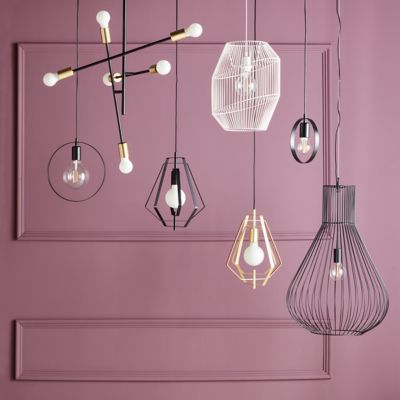Suspension Tsolma GoodHome E27 blanc mat