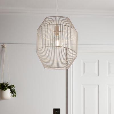 Suspension Tsolma GoodHome E27 blanc mat
