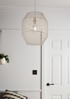 Suspension Tsolma GoodHome E27 blanc mat