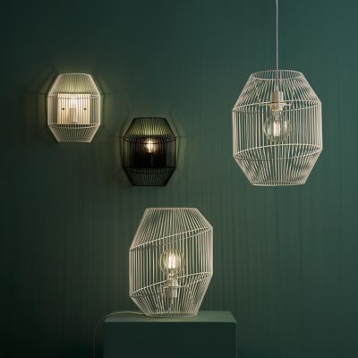 Suspension Tsolma GoodHome E27 blanc mat