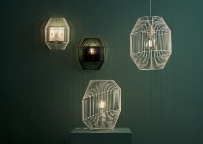 Suspension Tsolma GoodHome E27 blanc mat