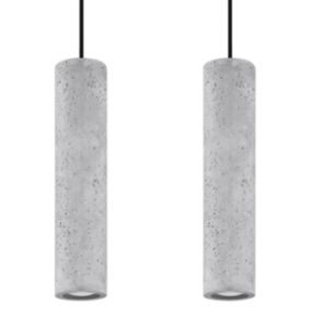 Suspension tube en béton gris 30 x 90 cm