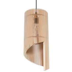 Suspension tube en bois Bois naturel 21 x 120 cm