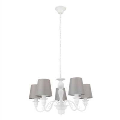 Suspension Tulou 5 ampoules E14 IP20 blanc