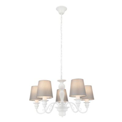 Suspension Tulou 5 ampoules E14 IP20 blanc